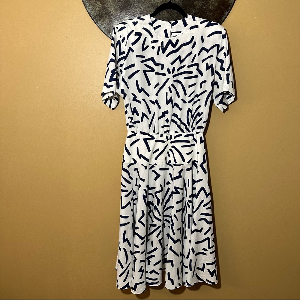 Kasper for A.S.L vintage dress navy/ white 12/13